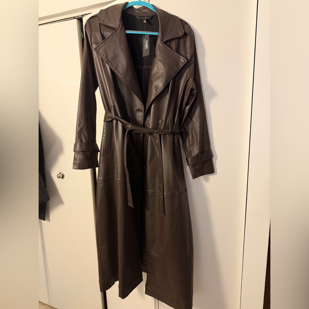 White House Black Market Dark Brown Trench Coat